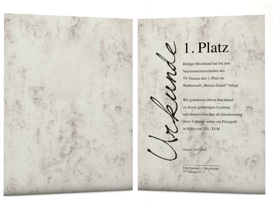 Urkundenpapier DIN A3 "Grey Marble" für Zertifikate, Plakate